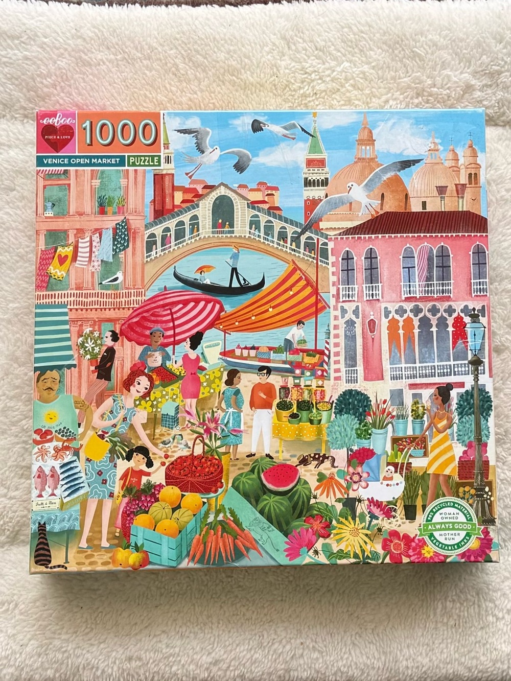 eeBoo Venice Open Market Puzzle